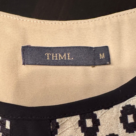 THML Cream and Black Patterned Blouse - Picture 2 of 3